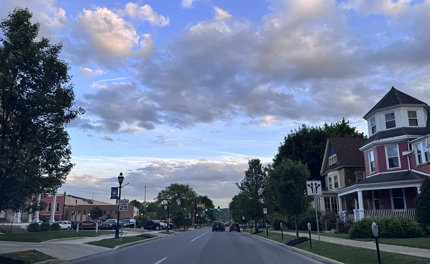 Cars traveling down Front Street